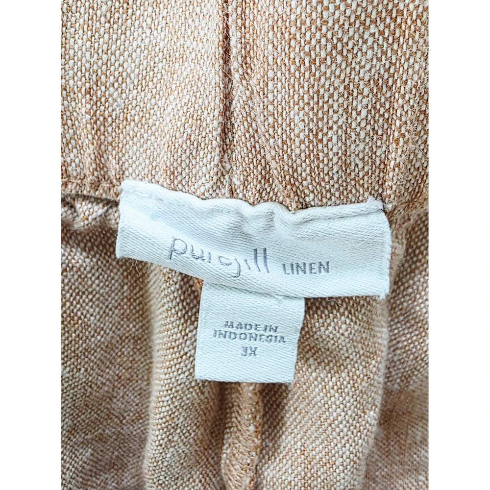 J. JILL Pure Jill Linen‎ Cropped Pants Womens 3X Elastic Waist Casual Pockets - Picture 9 of 10